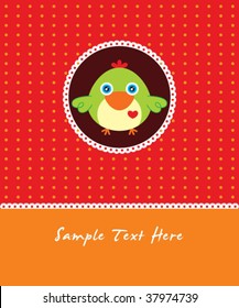 cutie chicken greeting