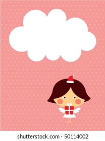 cutie christmas angel card