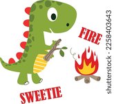 cutie dino boy for kids shirts vectoral animal design