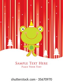 cutie frog in christmas