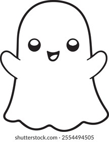 cutie ghost icon vector symboll