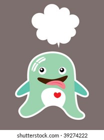 cutie green monster
