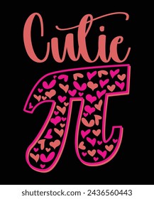 Plantilla de impresión de camiseta Cutie Happy pi day. Diseño de camisetas de tipografía para geógrafos. Camisa de amante de las matemáticas 3.141592