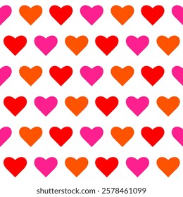 Cutie hearts pattern. Cute background for Valentines day. Vector background. EPS 10