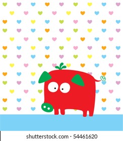 cutie love pig