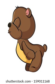 cutie male bear vector print