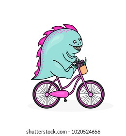 The Cutie Monster with a bike
