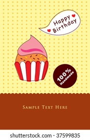 cutie muffin greeting card