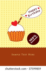 cutie muffin greeting card