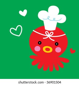 cutie octopus chef