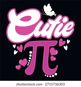 Cutie Pi Cute Math Lover Funny Pi Day T-shirt Design