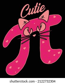 Cutie Pi day Cat T shirt Women Kids Men