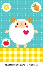 cutie sheep card