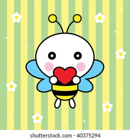 cutie sweet bee greeting