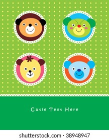 cutie teddy bear card