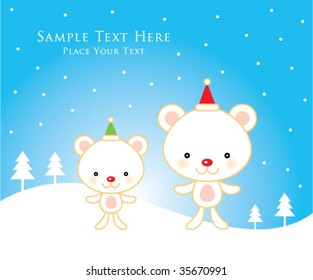 cutie teddy bear in christmas