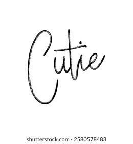 cutie text on white background.