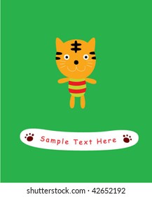 cutie tiger greeting card