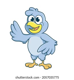 Cuties bird cartoon character design, fit for your brand mascot, stickers, baby product design and other. Editable vector eps 10