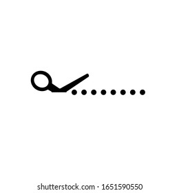 cuting scissors icon on white background