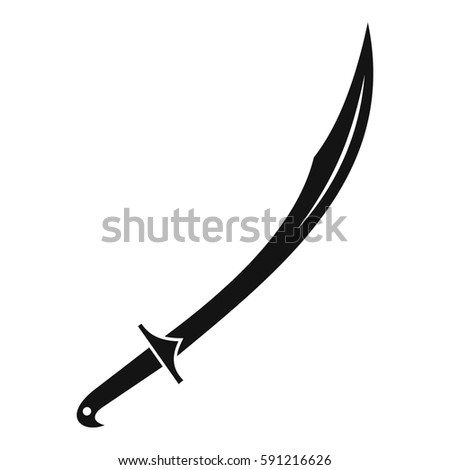 Cutlass icon. Simple illustration of cutlass vector icon for web