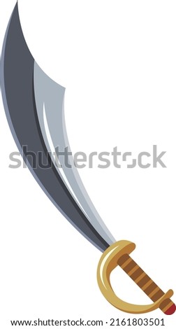 Cutlass Pirate Sword Vector that can be used for icons, games, and web illustrations