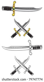 Cutlass Swords Vector Illustration