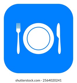 Cutlery and app icon on white