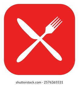 Cutlery and app icon on white