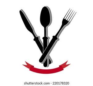 Cutlery background, menu with cutlery vector illustration.