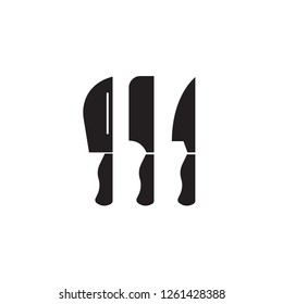 Cutlery black vector concept icon. Cutlery flat illustration, sign
