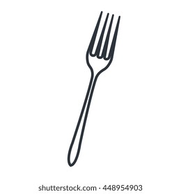 Cutlery in black and white isolated icon design, vector illustration graphic.