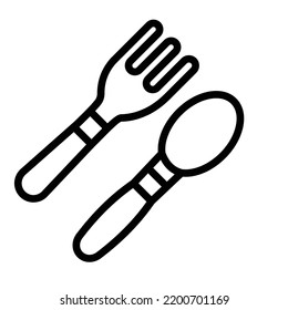 Cutlery Bold Line Vector icon which can easily modify or edit

