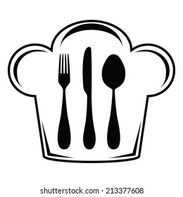 Cutlery and chef hat 
