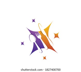 Cutlery clean logo design template