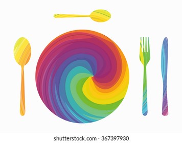 cutlery colorful icon