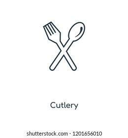 Cutlery concept line icon. Linear Cutlery concept outline symbol design. This simple element illustration can be used for web and mobile UI/UX.