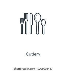 Cutlery concept line icon. Linear Cutlery concept outline symbol design. This simple element illustration can be used for web and mobile UI/UX.