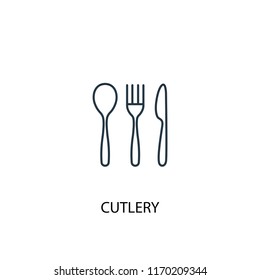 cutlery concept line icon. Simple element illustration. cutlery concept outline symbol design from Food set. Can be used for web and mobile UI/UX