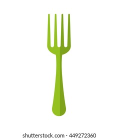 Cutlery concept represented by fork icon. isolated and flat illustration 