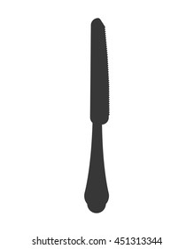 Cutlery concept represented by knife icon. Isolated and flat illustration 