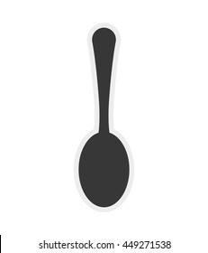 Cutlery concept represented by spoon icon. isolated and flat illustration 