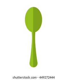 Cutlery concept represented by spoon icon. isolated and flat illustration 