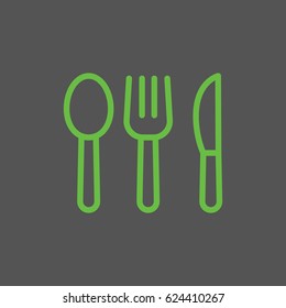 Cutlery, contour icon