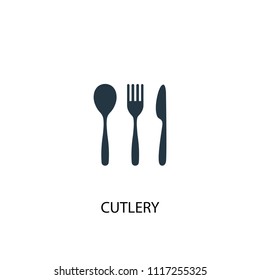 cutlery creative icon. Simple element illustration. cutlery concept symbol design from food collection. Can be used for web and mobile.
