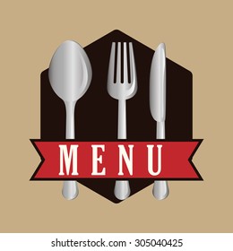 Cutlery digital design, vector illustration 10 eps graphic