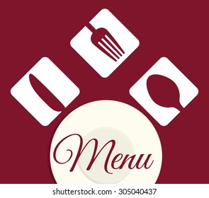Cutlery digital design, vector illustration 10 eps graphic