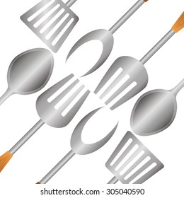 Cutlery digital design, vector illustration 10 eps graphic