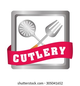 Cutlery digital design, vector illustration 10 eps graphic