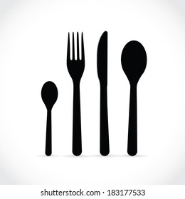 Cutlery, dishes, coffee spoon, spoon, knife and fork